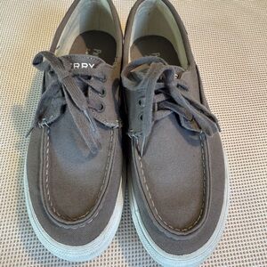 Sperry Men's Charcoal Canvas Boat Shoes